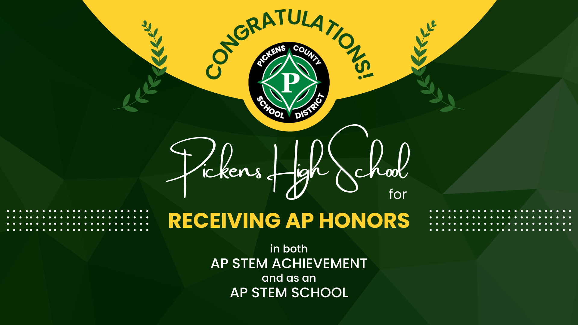 Pickens High Receives AP Honors